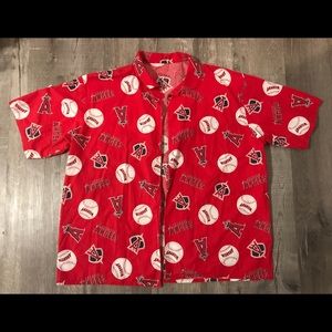 Anaheim Angels Collared Shirt MEDIUM